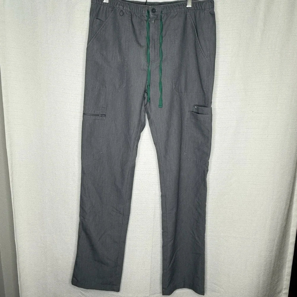 Figs Pants Mens L Graphite Gray Cairo Cargo Scrub Zip Fly TM3001T Medical B